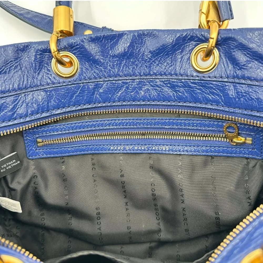 Marc by Marc Jacobs Too Hot to Handle leather shoulder tote Electric Blue